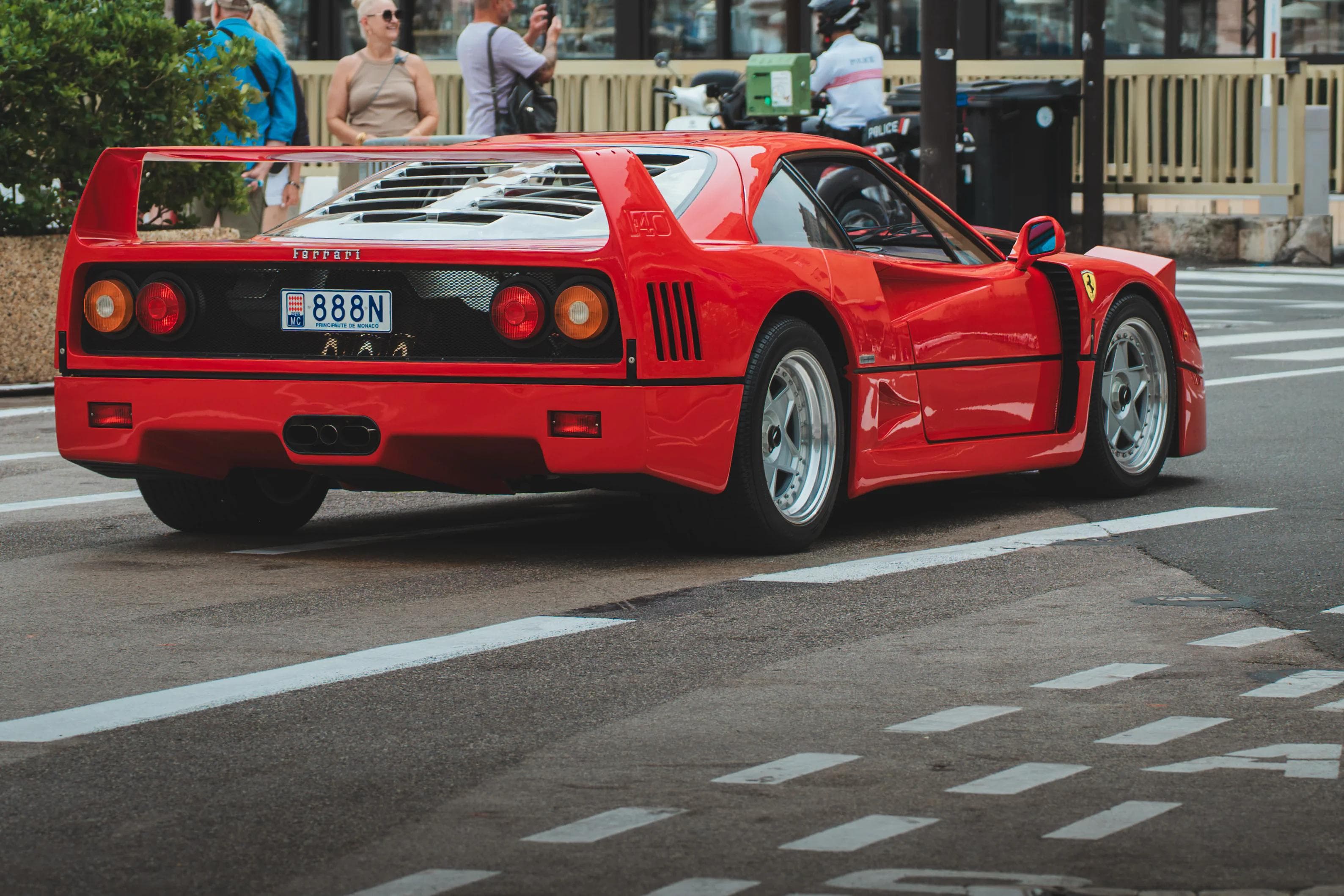 Ferrari F40 in the streets of Monaco